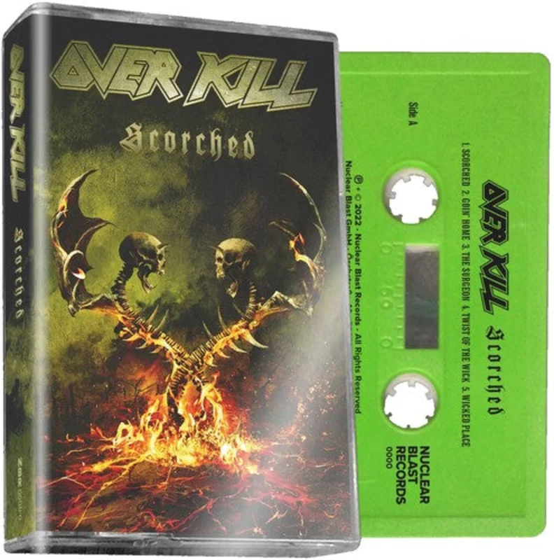 OVERKILL 'SCORCHED' CASSETTE - GREEN