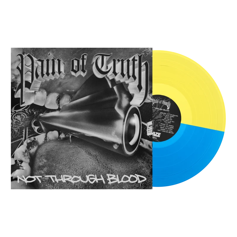 PAIN OF TRUTH NOT THROUGH BLOOD LP - EXCLUSIVE - LTD. 300 - TRANSPARENT BLUE/TRANSPARENT YELLOW