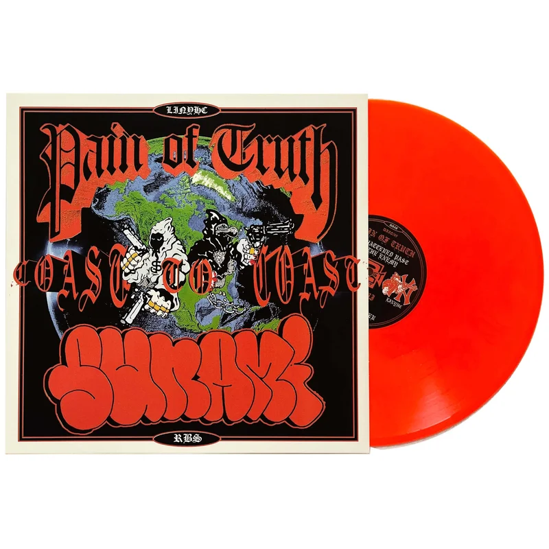 Pain of Truth / Sunami: Coast to Coast Split 12" (neon orange vinyl)