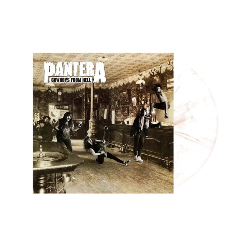 PANTERA - COWBOYS FROM HELL - MARBLED WHITE & WHISKEY BROWN COLOR - VINYL LP