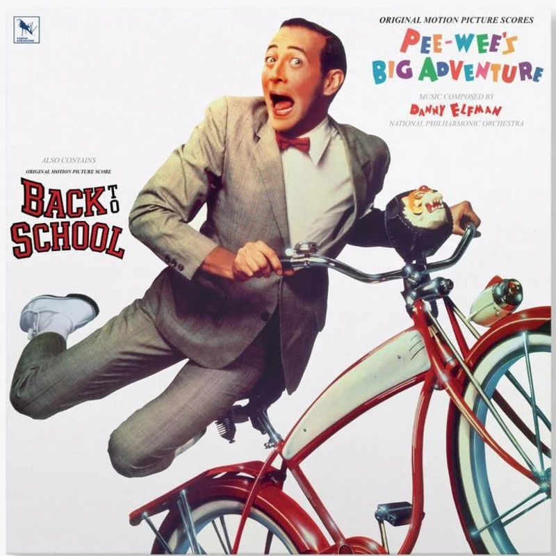 PEE-WEE'S BIG ADVENTURE/BACK TO SCHOOL LP BY DANNY ELFMAN - RED