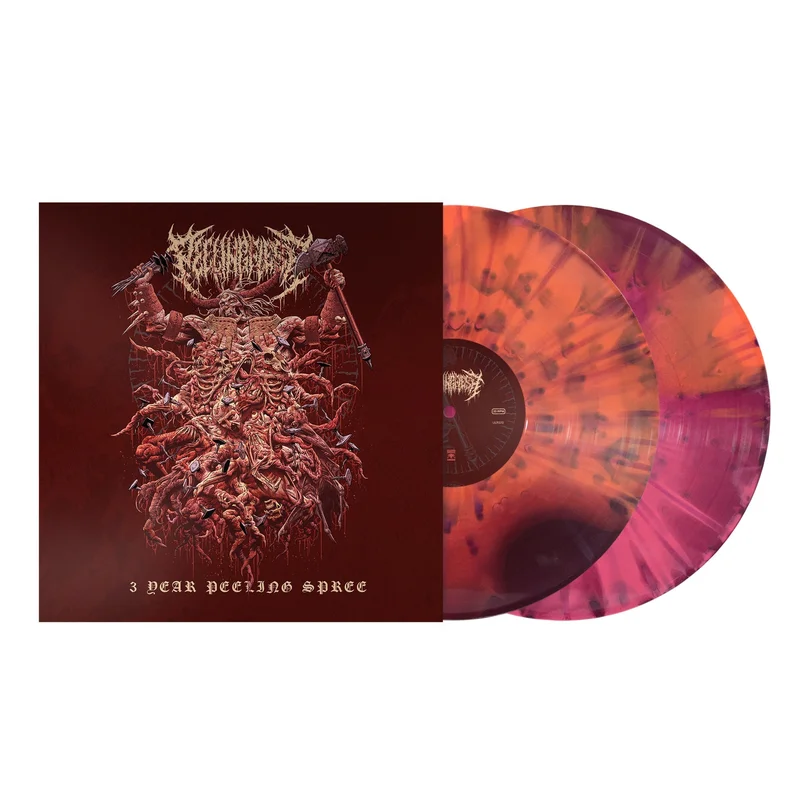 PEELINGFLESH '3 YEAR PEELING SPREE' 2LP - PEELING SPREE SPLATTER