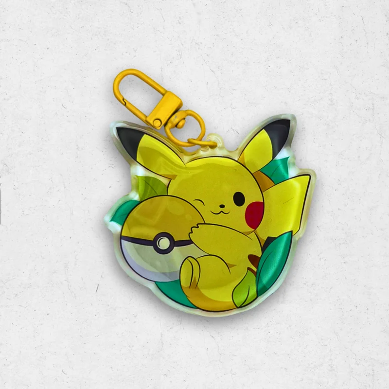 pickachu pokmon acrylic keychain