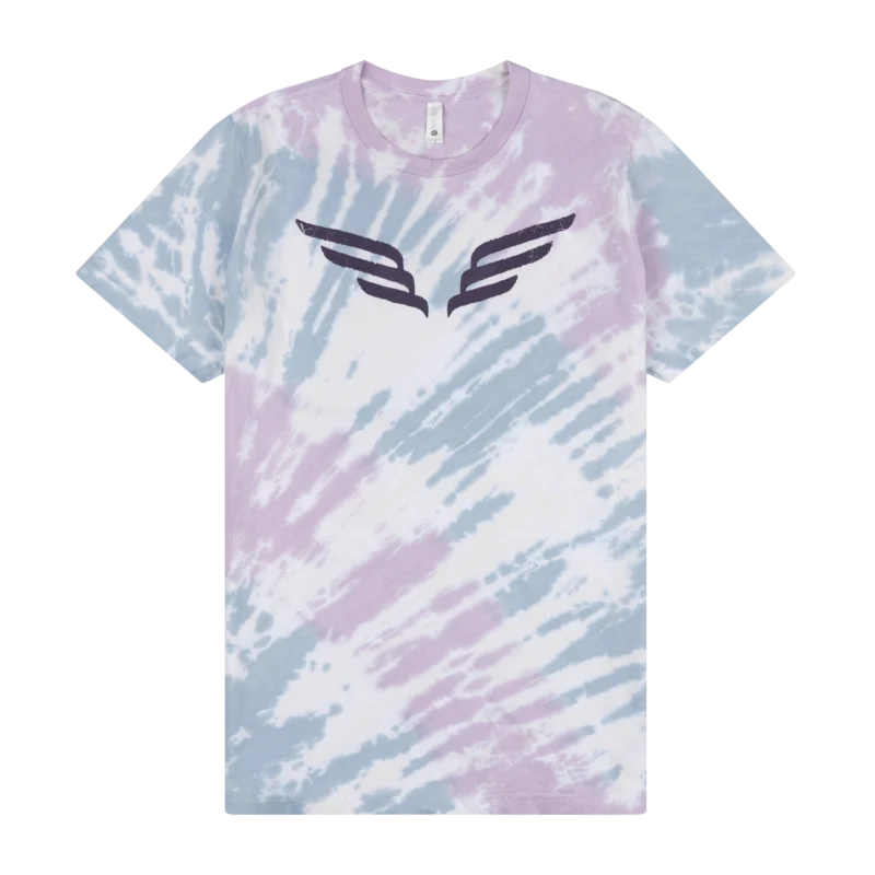 Pink & Blue Tie Dye Delta Tour Print T-shirt