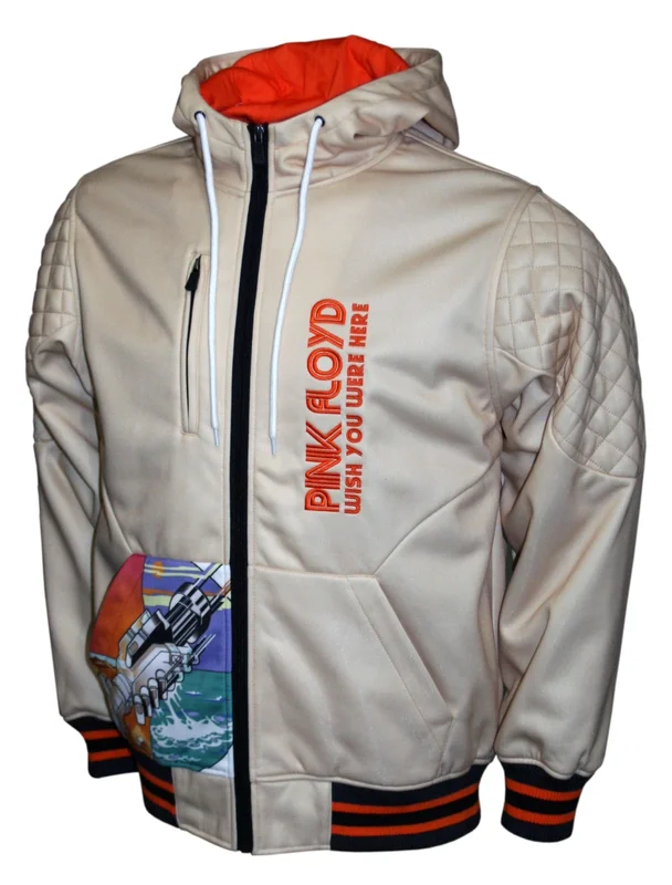 PINK FLOYD DOUBLE KNIT HOODIE TAN