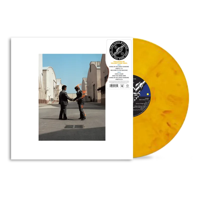 PINK FLOYD - WISH YOU WERE HERE - YELLOW FLAME COLOR - VINYL LP