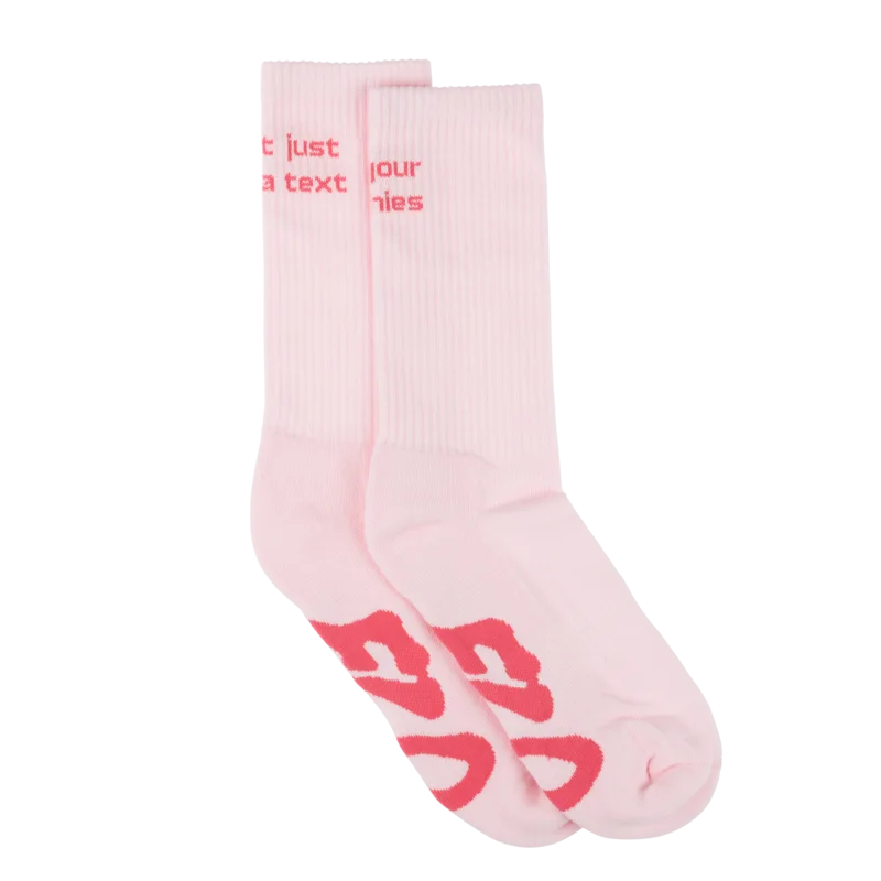 Pink Lyrics FLO socks
