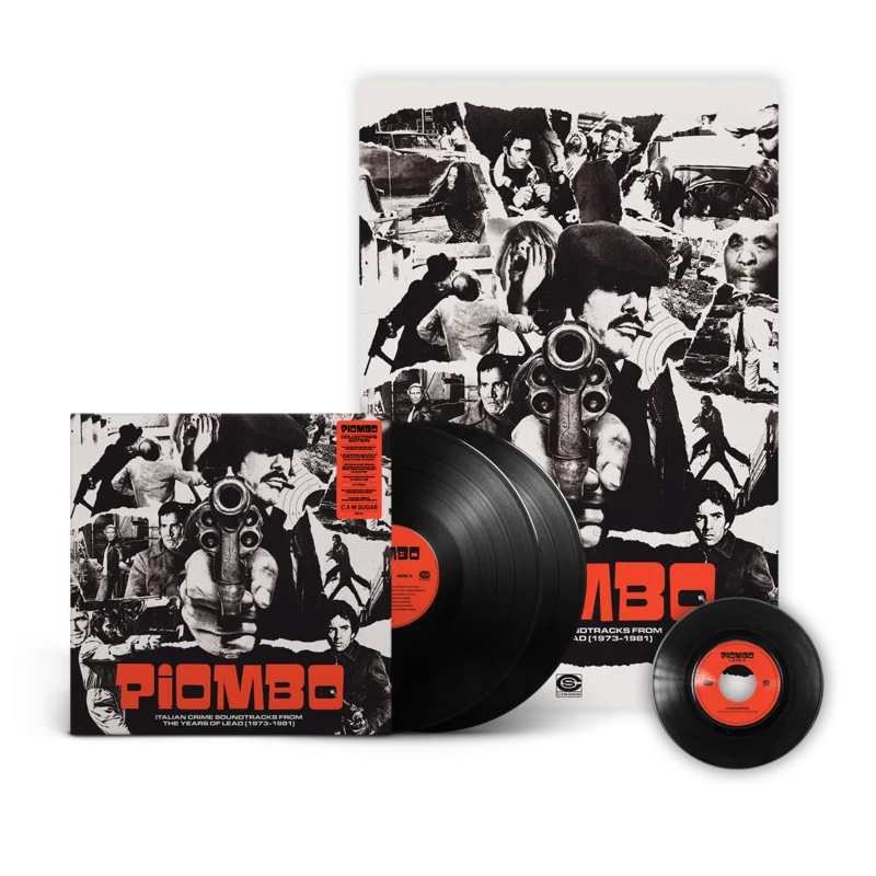 PIOMBO - Italian Crime Soundtracks From The Years Of Lead (1973-1981) Collector's Edition (Gatefold 2LP + 7 with 2 Bonus Tracks + Original Poster)