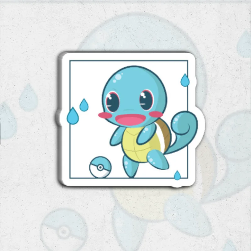 pokmon  Squirtle - clear vinyl sticker