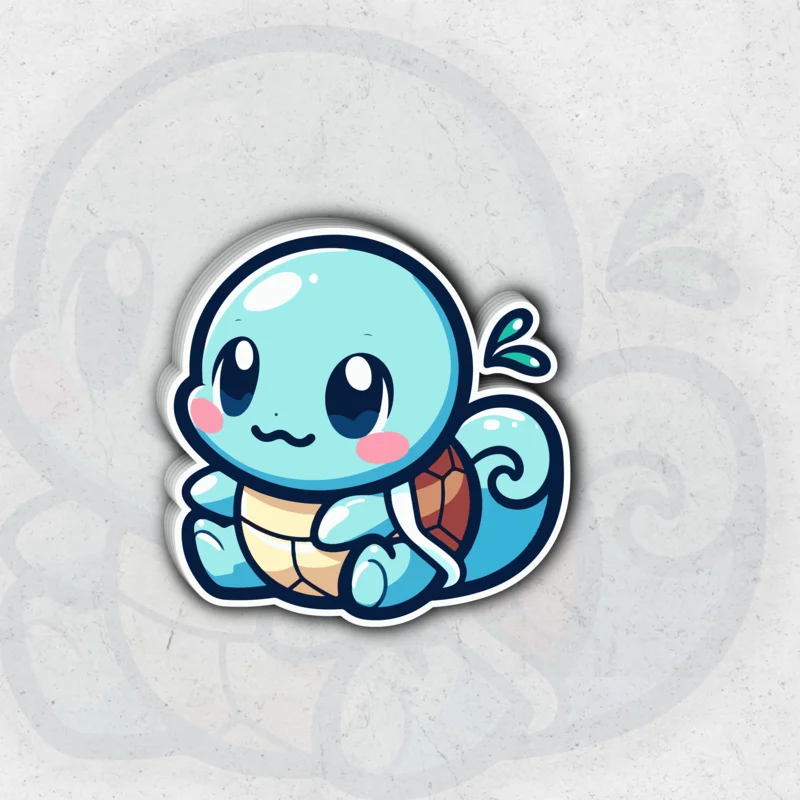 Pokmon squirtle - glossy sticker