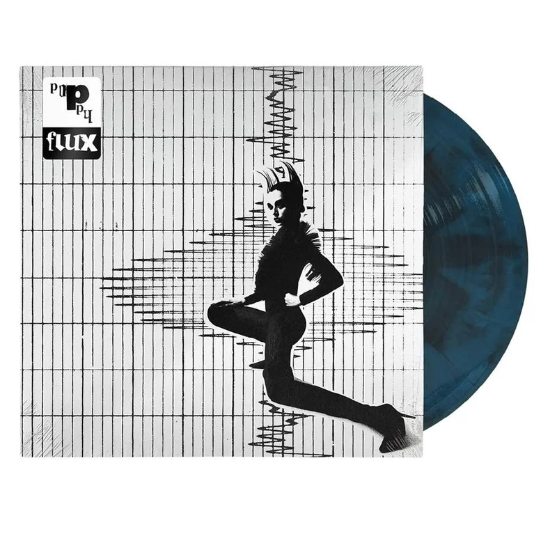POPPY 'FLUX' LP - BLACK/AQUA