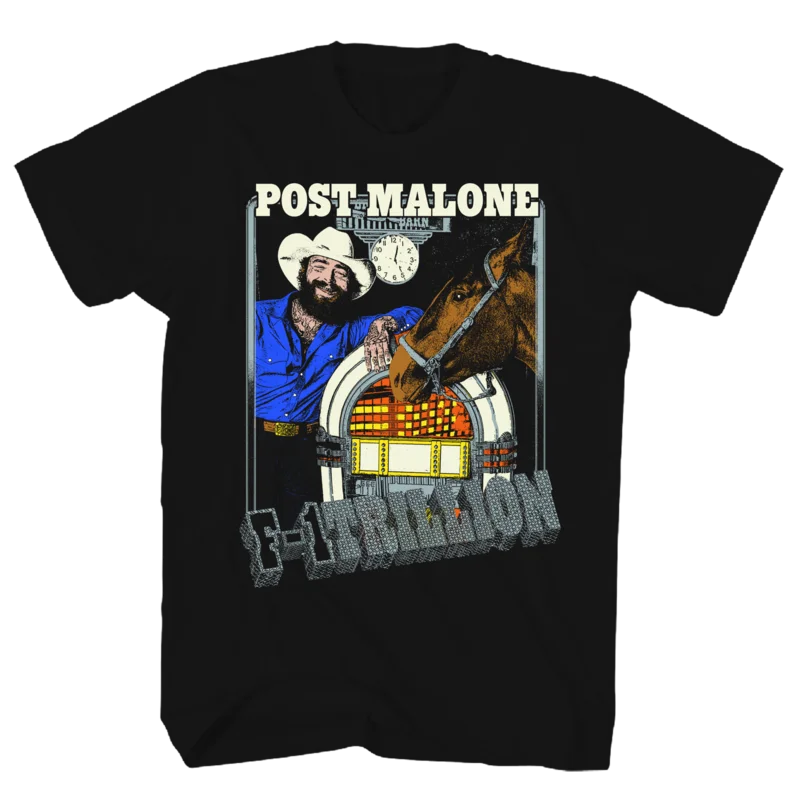 POST MALONE F1 TRILLION BLACK TEE BLACK