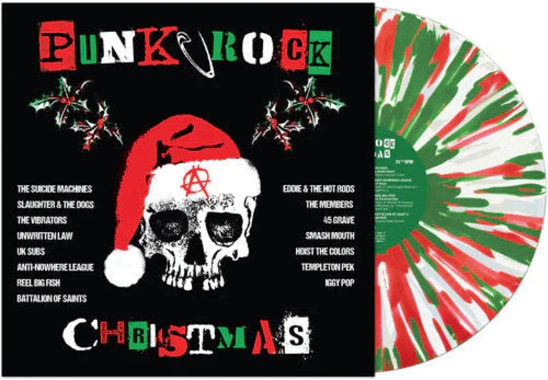 PUNK ROCK CHRISTMAS LP FT. IGGY POP, UNWRITTEN LAW & MORE - RED/GREEN/WHITE SPLATTER