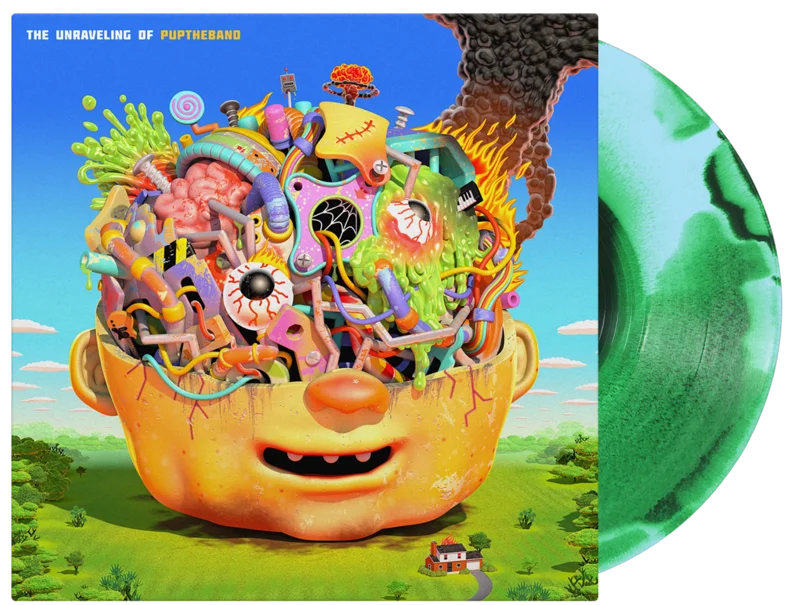 PUP 'THE UNRAVELLING OF PUPTHEBAND' LP - EXCLUSIVE - LTD. 500 - NEON GREEN/BABY BLUE/BLACK/SMUSH