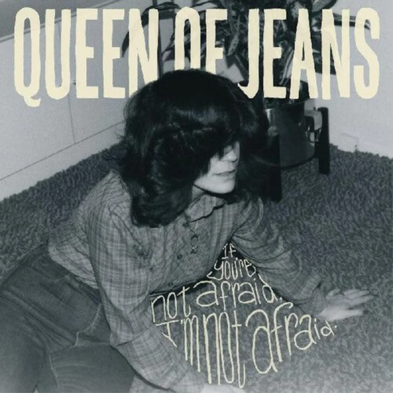 QUEEN OF JEANS 'IF YOU'RE NOT AFRAID, I'M NOT AFRAID' LP - BEIGE/NAVY BLUE/SPLATTER
