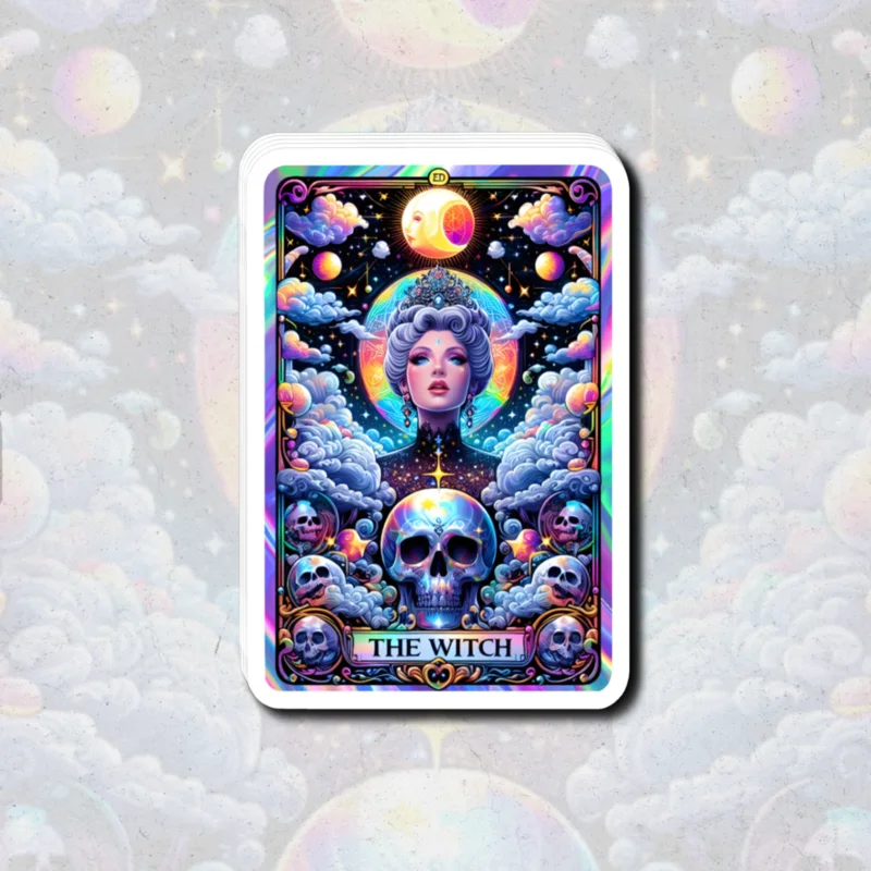 Queen tarot sticker  - Holographic vinyl sticker