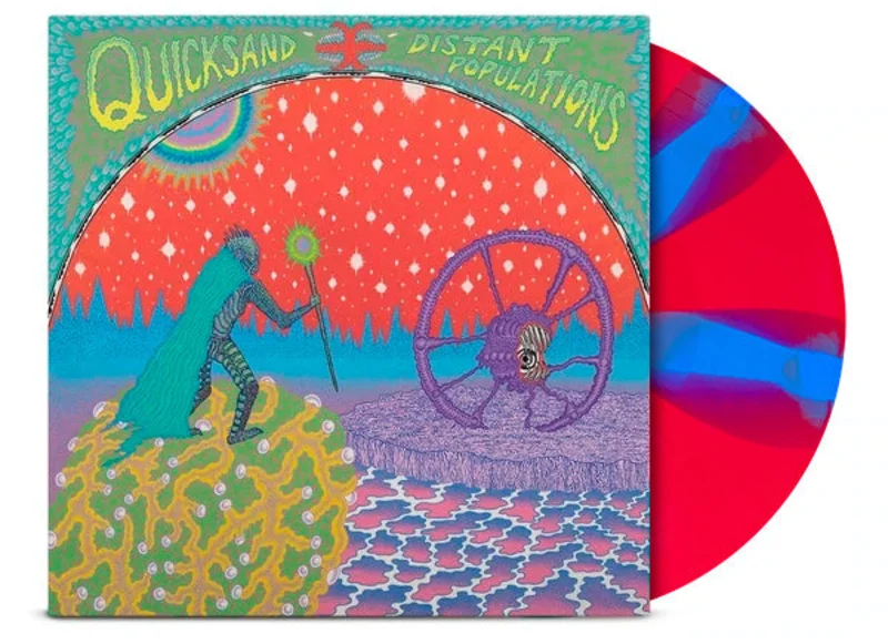QUICKSAND DISTANT POPULATIONS LP - EXCLUSIVE - LTD. 500 - HOT PINK/CYAN BLUE/PINWHEEL