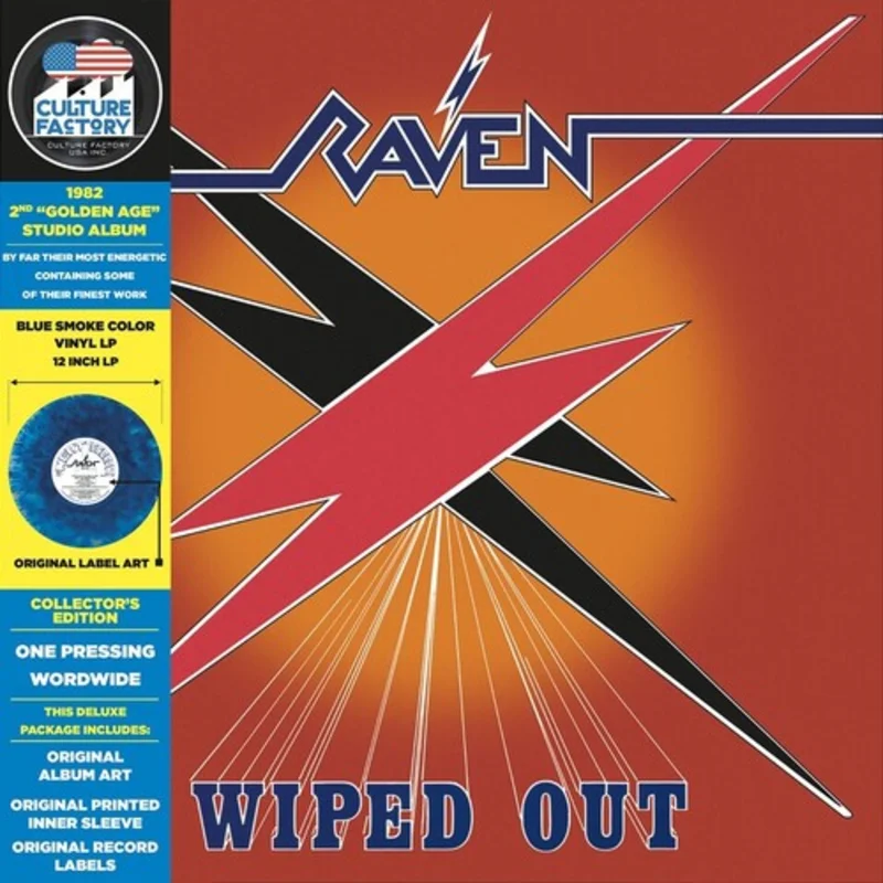 RAVEN 'WIPED OUT' LP - ORANGE/BLUE SMOKE