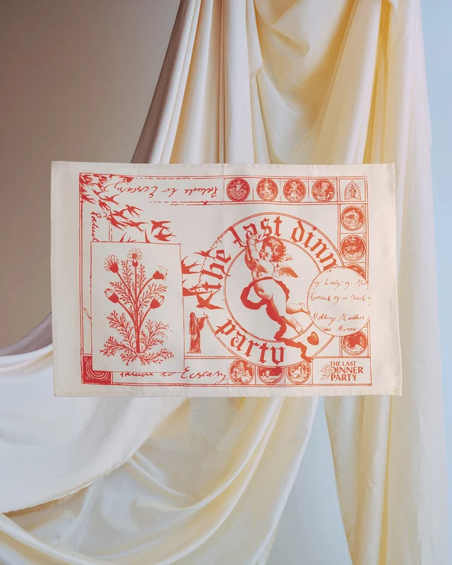 Red Tapestry Tea Towel