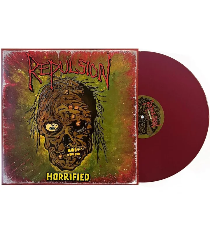 REPULSION 'HORRIFIED' LP - OXBLOOD