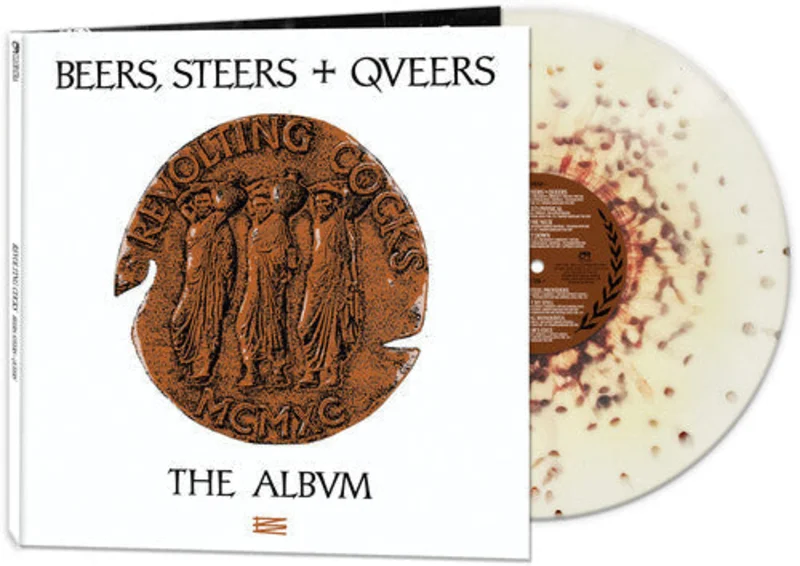 REVOLTING COCKS 'BEERS STEERS & QUEERS' LP - BRONZE/WHITE/SPLATTER