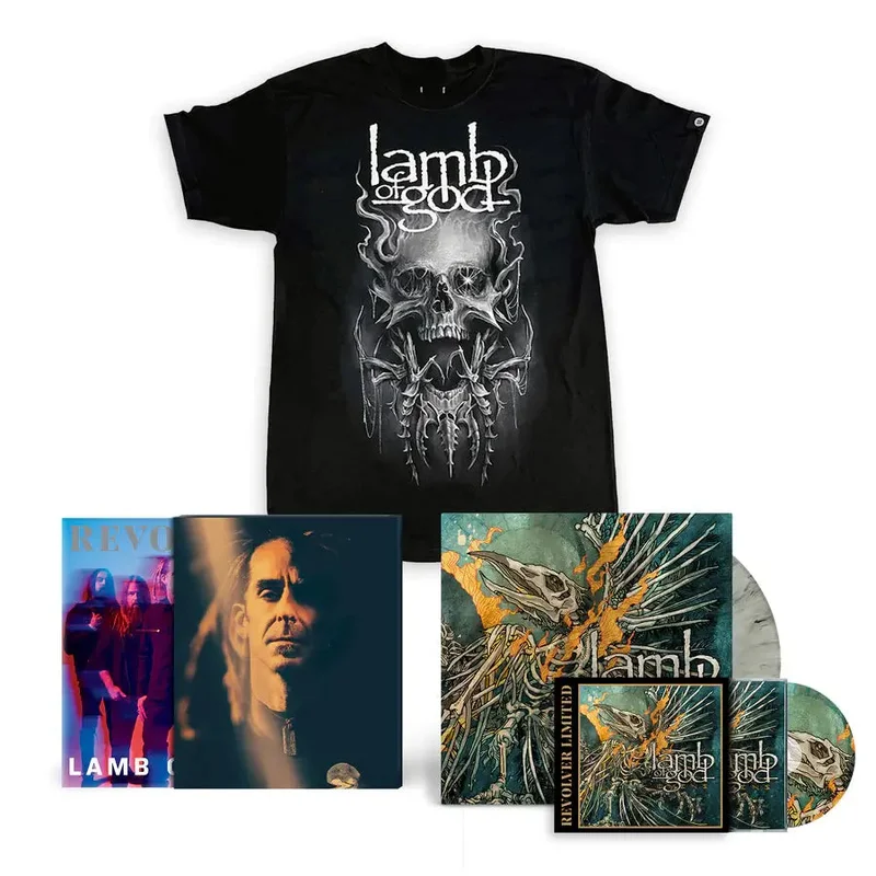 REVOLVER x LAMB OF GOD "OMENS BUNDLE" ALT COVER + SLIPCASE W/ EXCLUSIVE OMENS' CD + LP & T-SHIRT ONLY 50 AVAILABLE