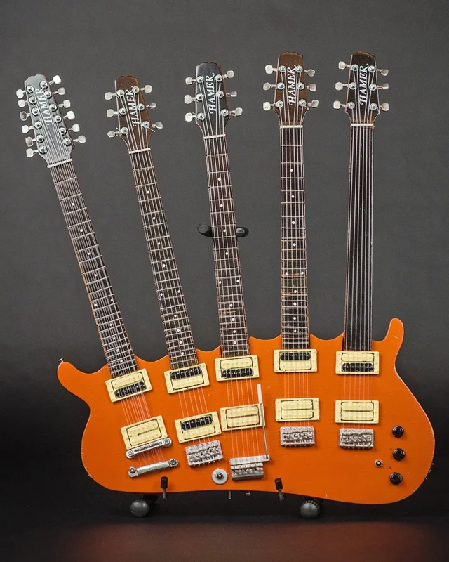 RICK NIELSEN - 5-NECK ORANGE MONSTER MINI GUITAR