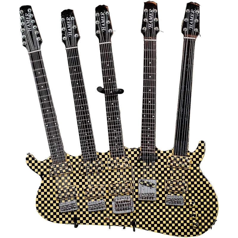 RICK NIELSEN - FIVE-NECK CHECKERED - MINI GUITAR