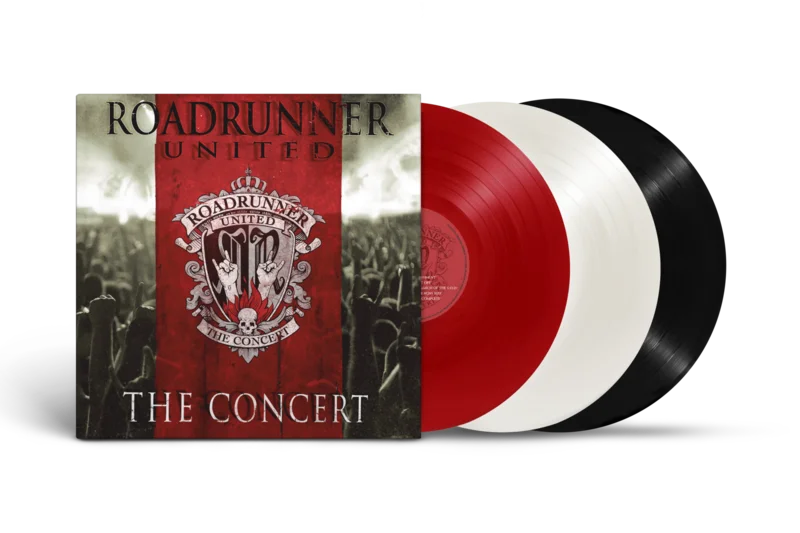 ROADRUNNER UNITED THE CONCERT 3LP FT. MEMBERS OF SLIPKNOT, TRIVIUM, HATEBREED & MORE - TRI-COLOR