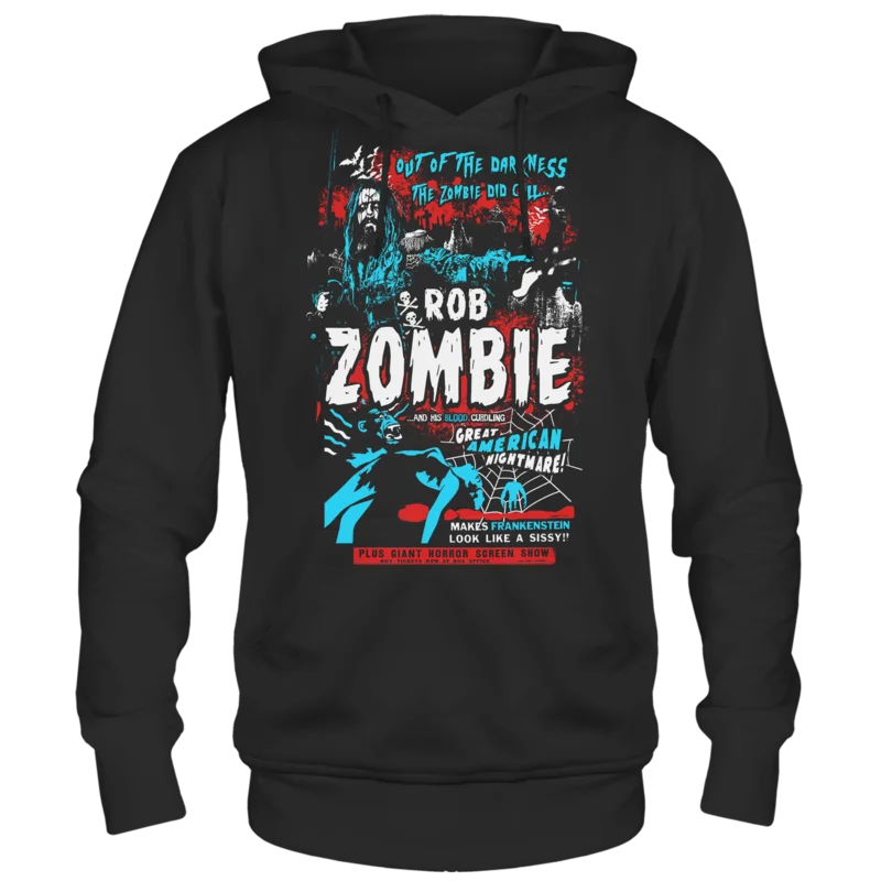 ROB ZOMBIE INTO DARKNESS BLK HDY black