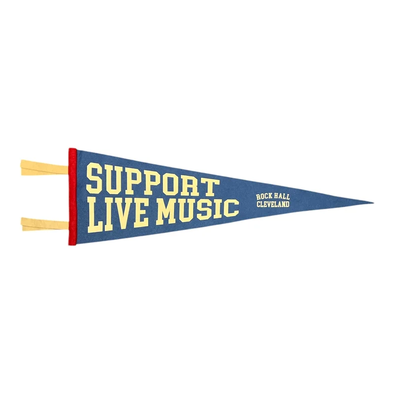ROCK HALL BLUE SUPPORT LIVE MUSIC PENNANT