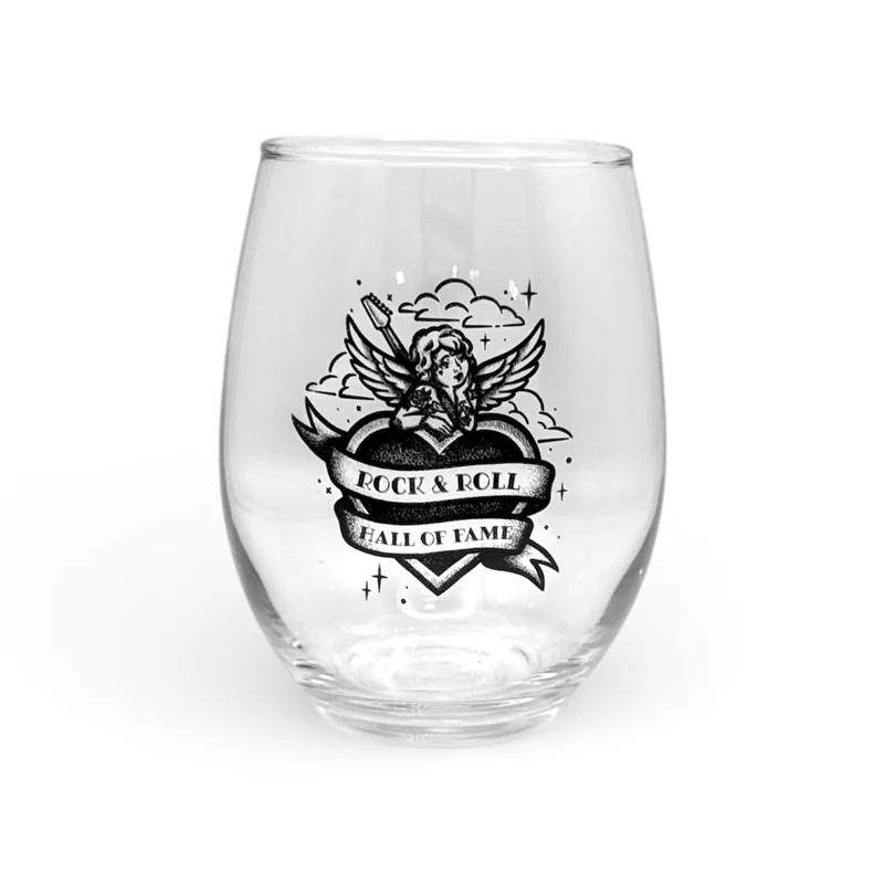 ROCK HALL CHERUB HEART WINE GLASS