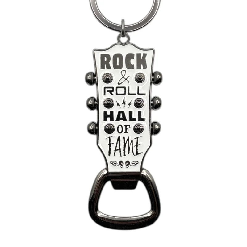 ROCK HALL GUITAR HEADSTOCK BOTTLE OPENER KEYRING