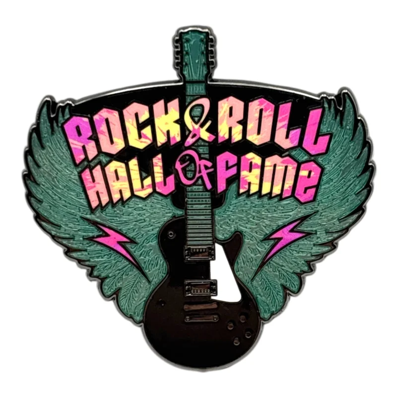 ROCK HALL IRIDESCENT WINGED GUITAR MAGNET