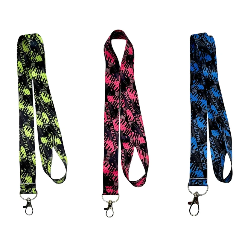 ROCK HALL PIANO RECORD LANYARD PINK