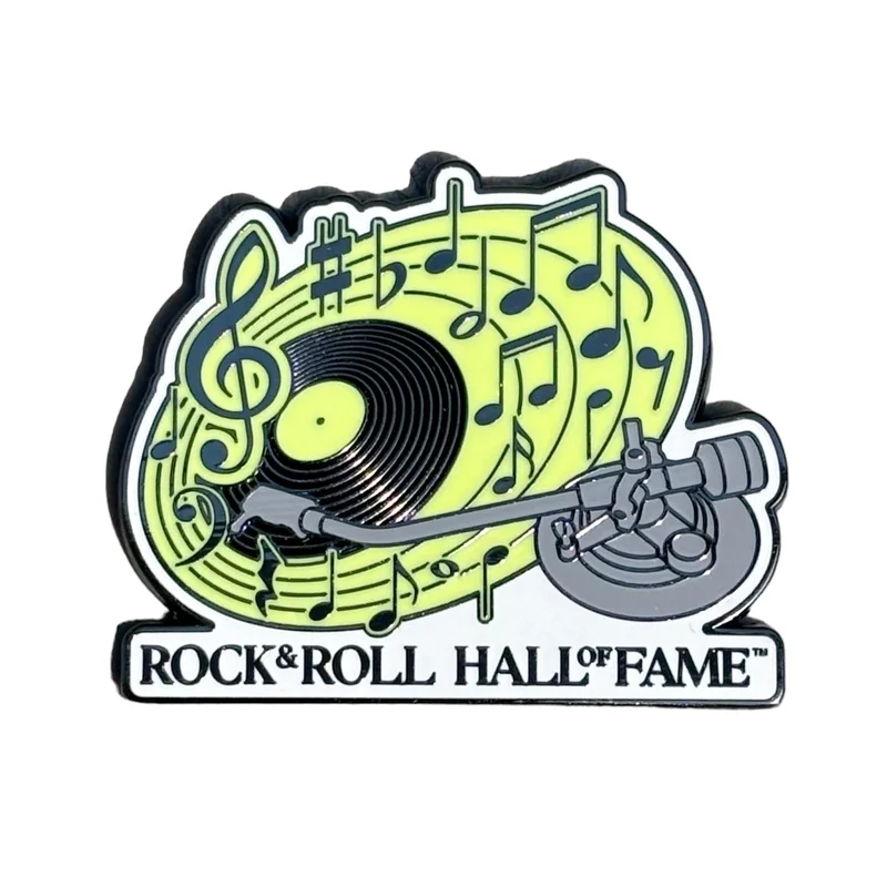 ROCK HALL RECORD WITH MUSIC NOTES MAGNET