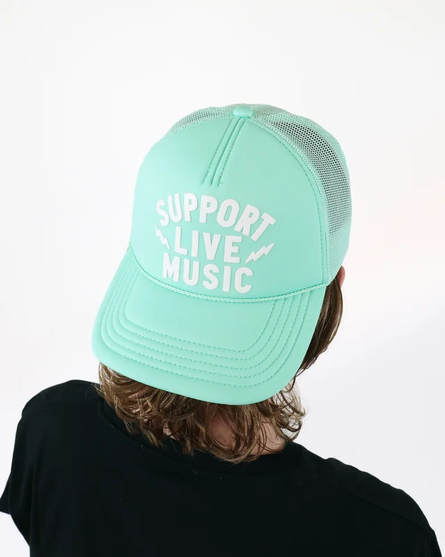 ROCK HALL SUPPORT LIVE MUSIC HAT BLACK