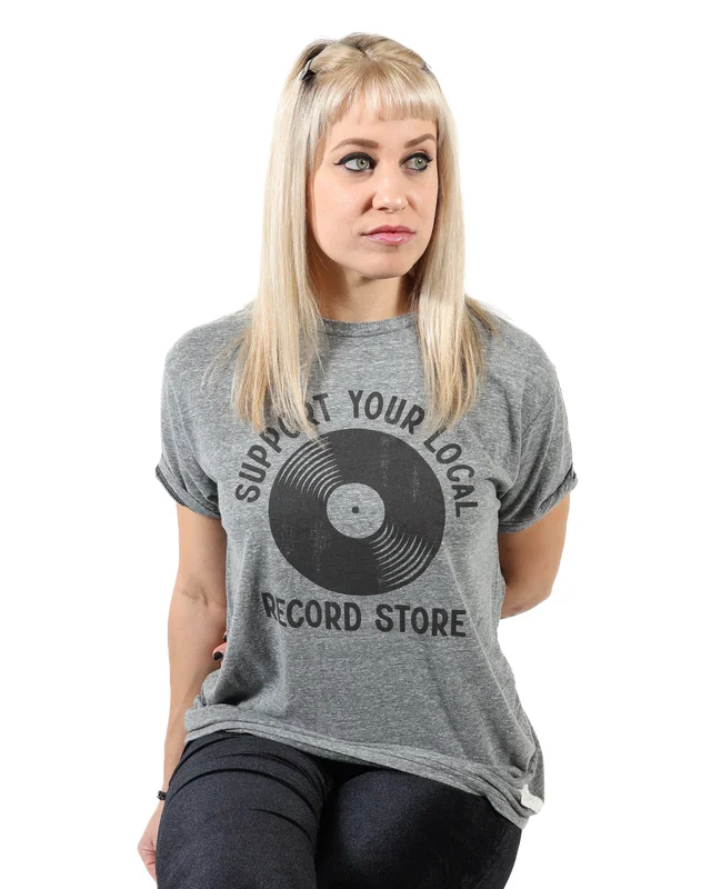 ROCK HALL SUPPORT YOUR LOCAL RECORD STORE GRAPHIC T-SHIRT