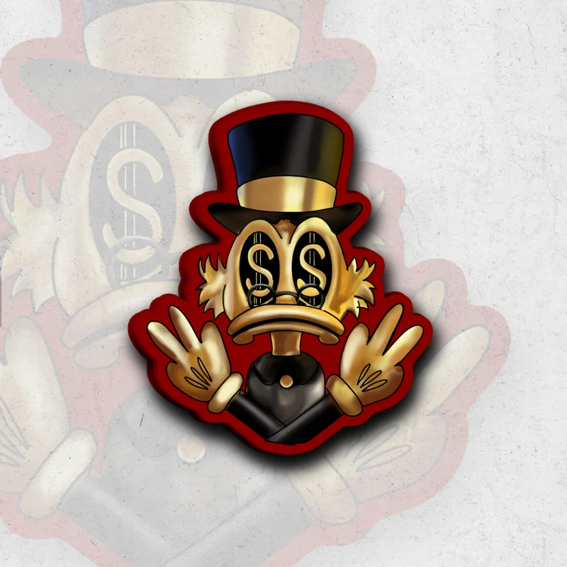 Scrooge McDuck (Sk Exclusive)- Gold vinyl sticker