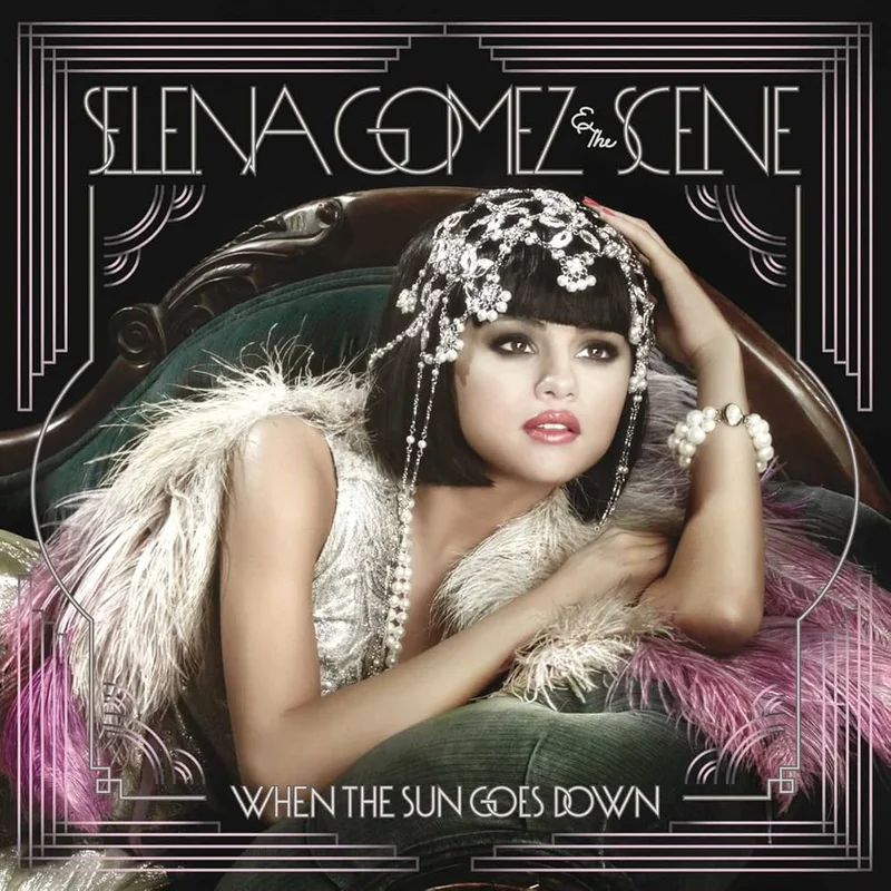 SELENA GOMEZ - WHEN THE SUN GOES DOWN - WHITE LAVENDER SWIRL COLOR - VINYL LP