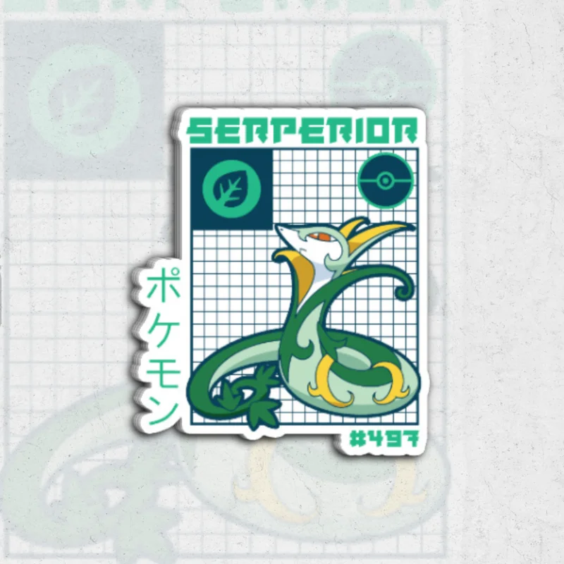 Serperior (pokmon) - clear vinyl sticker