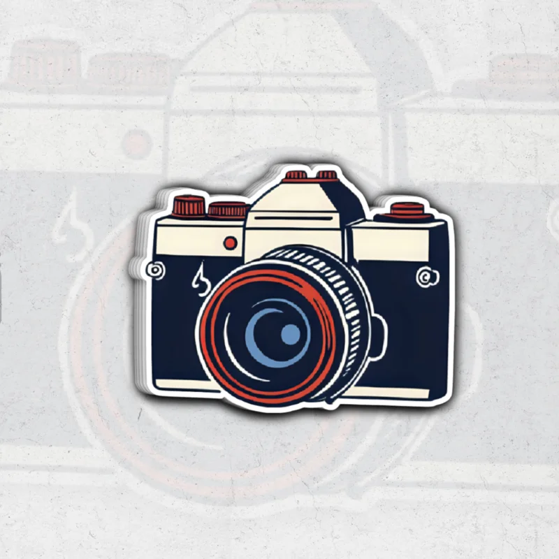 shots of memory camera - glossy vinyl sticker