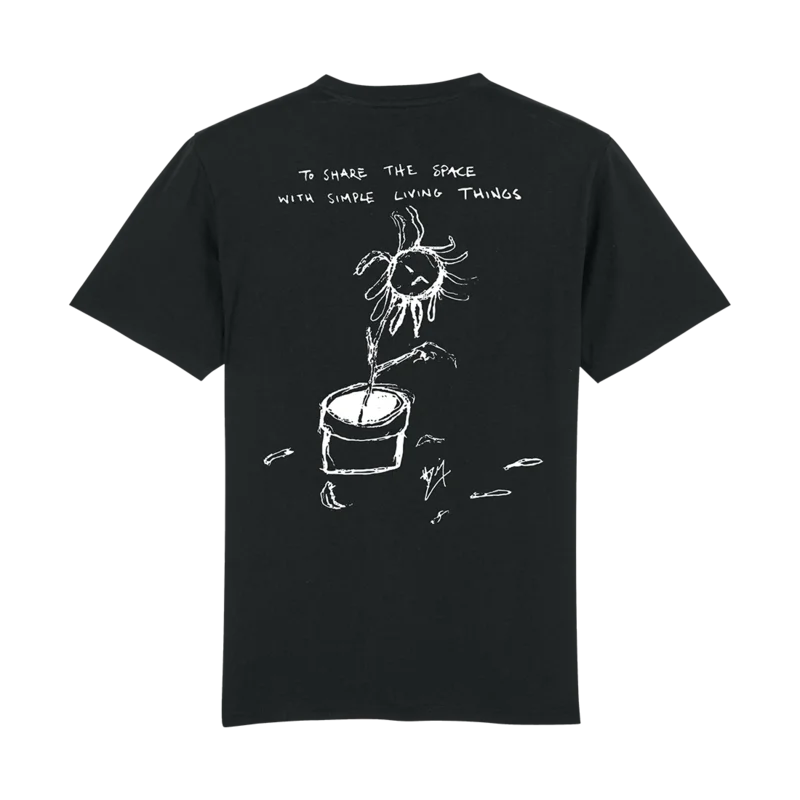 Simple Living Things Black Back Print T-Shirt