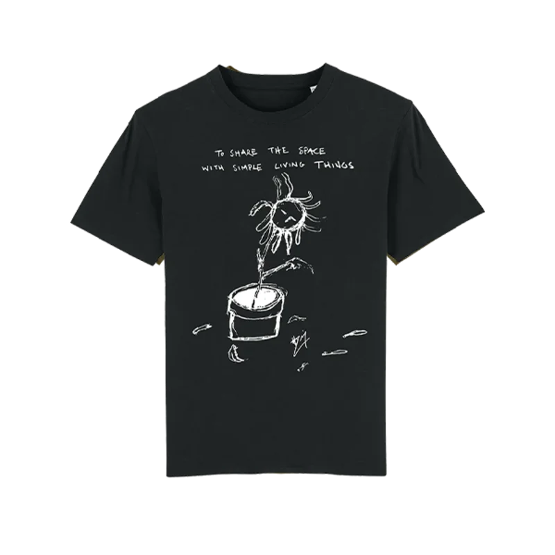 Simple Living Things Black T-Shirt