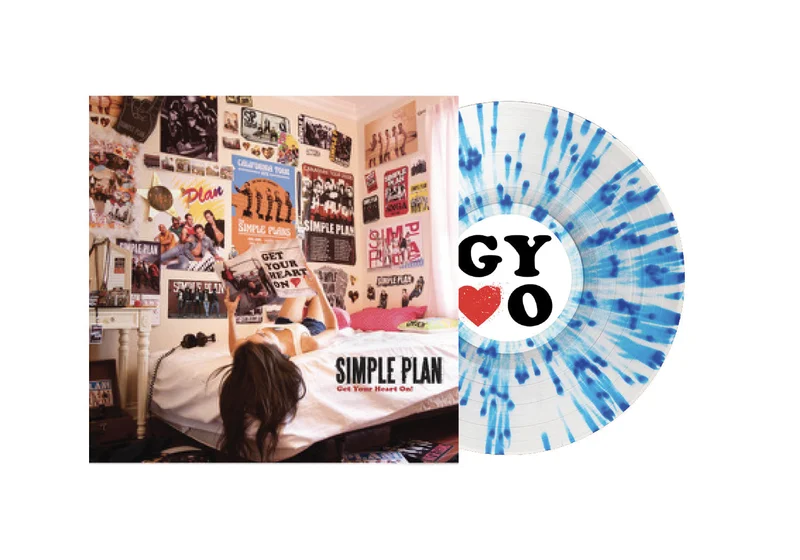 SIMPLE PLAN GET YOUR HEART ON! LP - EXCLUSIVE - LTD. 500 - CLEAR/BLUE/SPLATTER