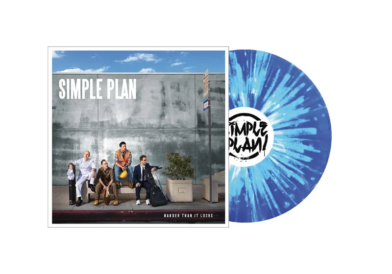 SIMPLE PLAN HARDER THAN IT LOOKS LP - EXCLUSIVE - LTD. 500 - BLUE/WHITE/SPLATTER