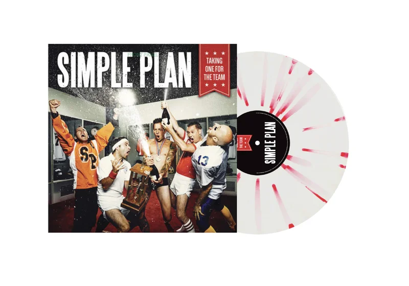 SIMPLE PLAN TAKE ONE FOR THE TEAM LP - EXCLUSIVE - LTD. 500 - WHITE/RED/SPLATTER