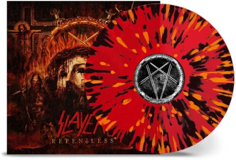 SLAYER 'REPENTLESS' LP - TRANSPARENT RED/ORANGE/BLACK/SPLATTER