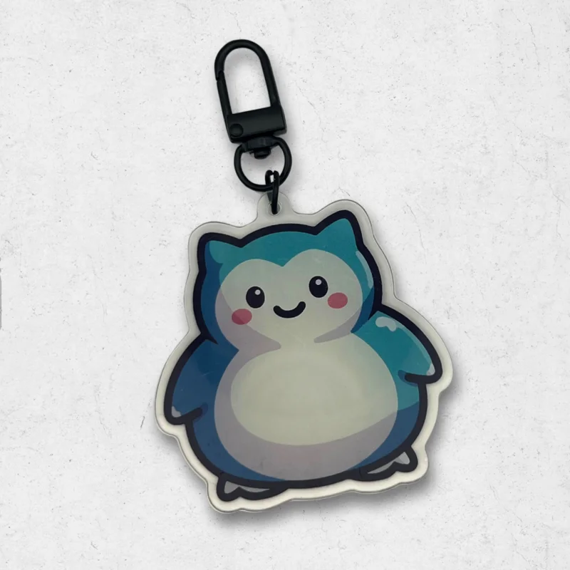 Snorlax pokmon acrylic keychain