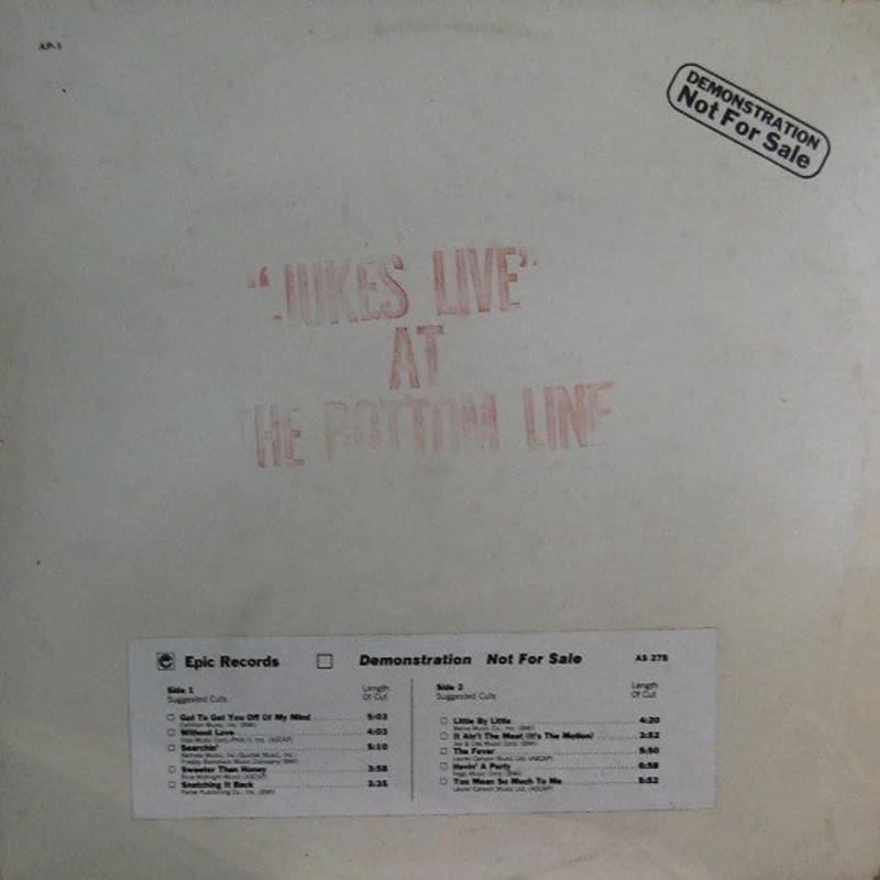 Southside Johnny & The Asbury Jukes: Jukes Live At The Bottom Line 12"